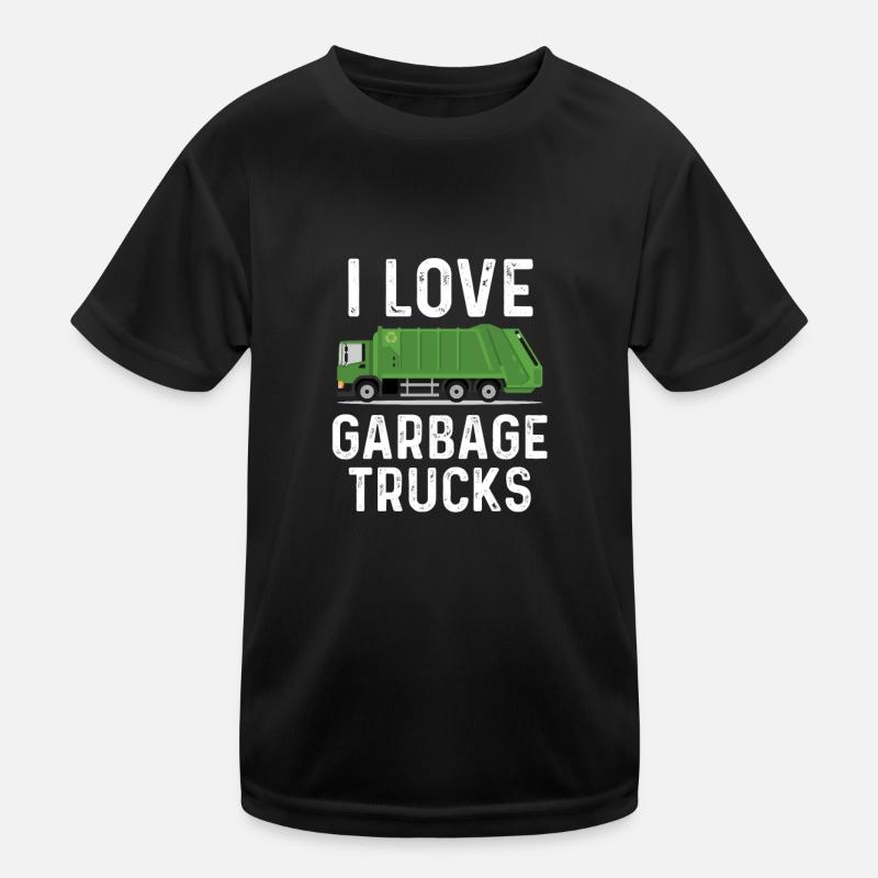 Müllmann Müllwagen Müll Lastwagen LKW Müllauto Kinder Funktions-T-Shirt