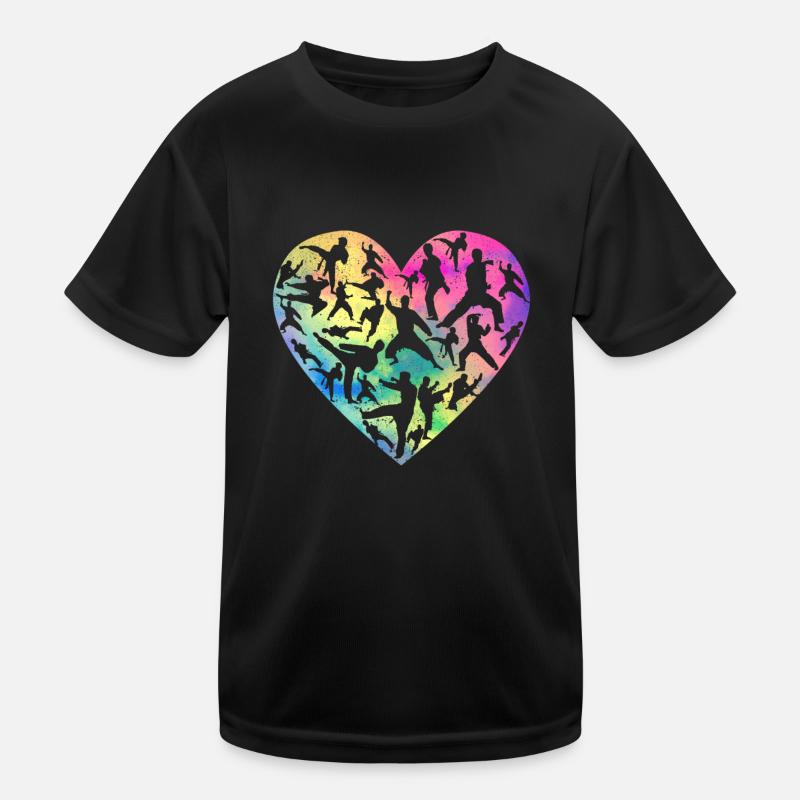 Kampfkunst Herz Liebe Training Karate Tae Kwon Do Kinder Funktions-T-Shirt
