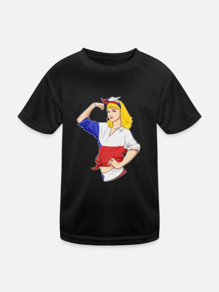 Czech Girl Unbreakable I Czech Heritage Czech - Kids Functional T-Shirt - black - Front