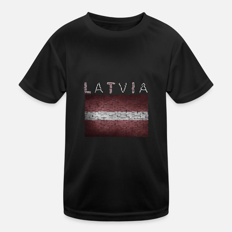 Lettonie Lettonie Riga Drapeau T-shirt sport Enfant