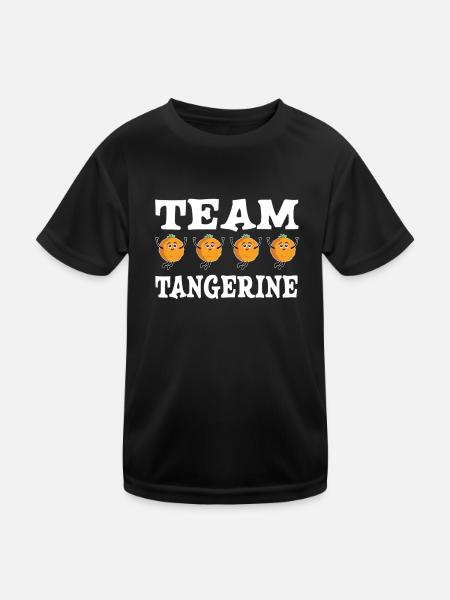 Mandarine - Kinder Funktions-T-Shirt - Schwarz - Vorne