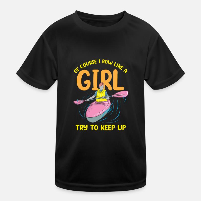 Drôle d’aviron comme une fille rameuse Coxswain T-shirt sport Enfant