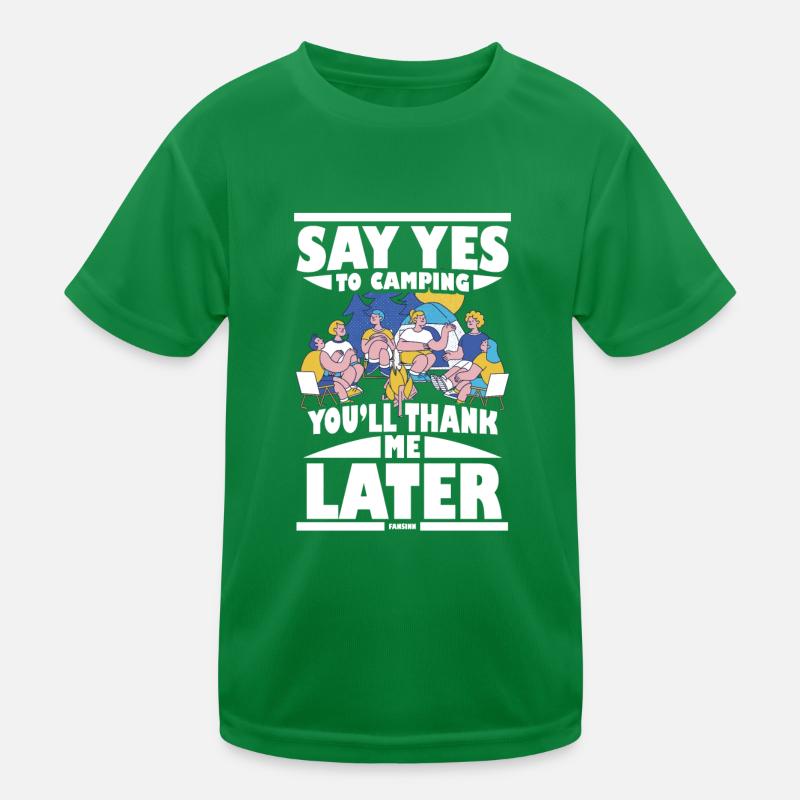 Camping Kinder Funktions-T-Shirt