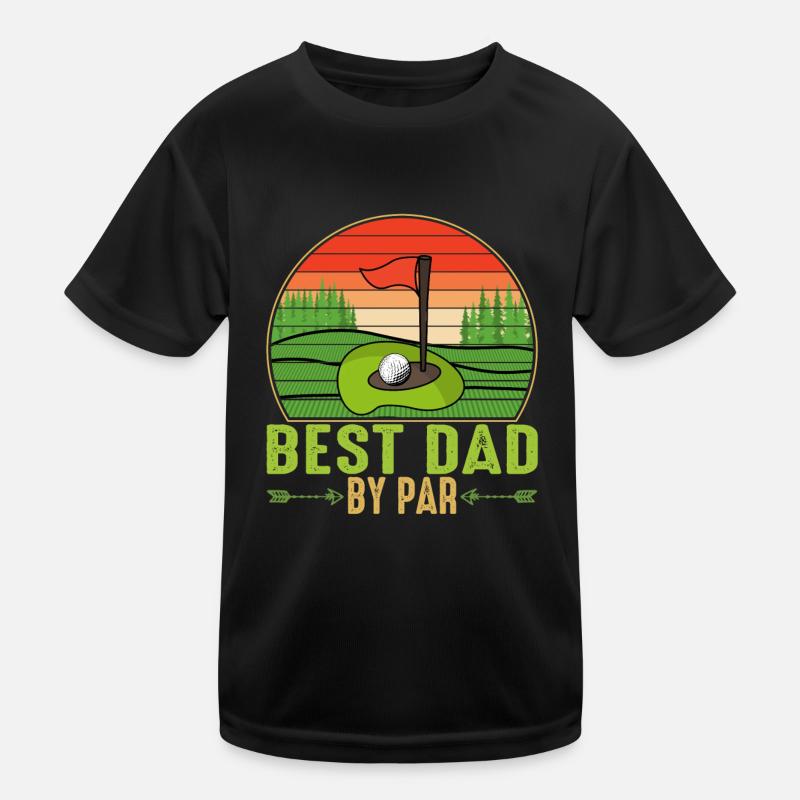 Best Dad By Par Fathers Day Matching Vintage Kids Functional T-Shirt