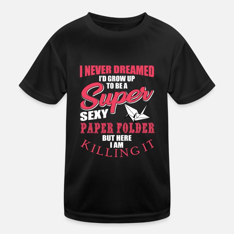 Paper Folding Kids Functional T-Shirt