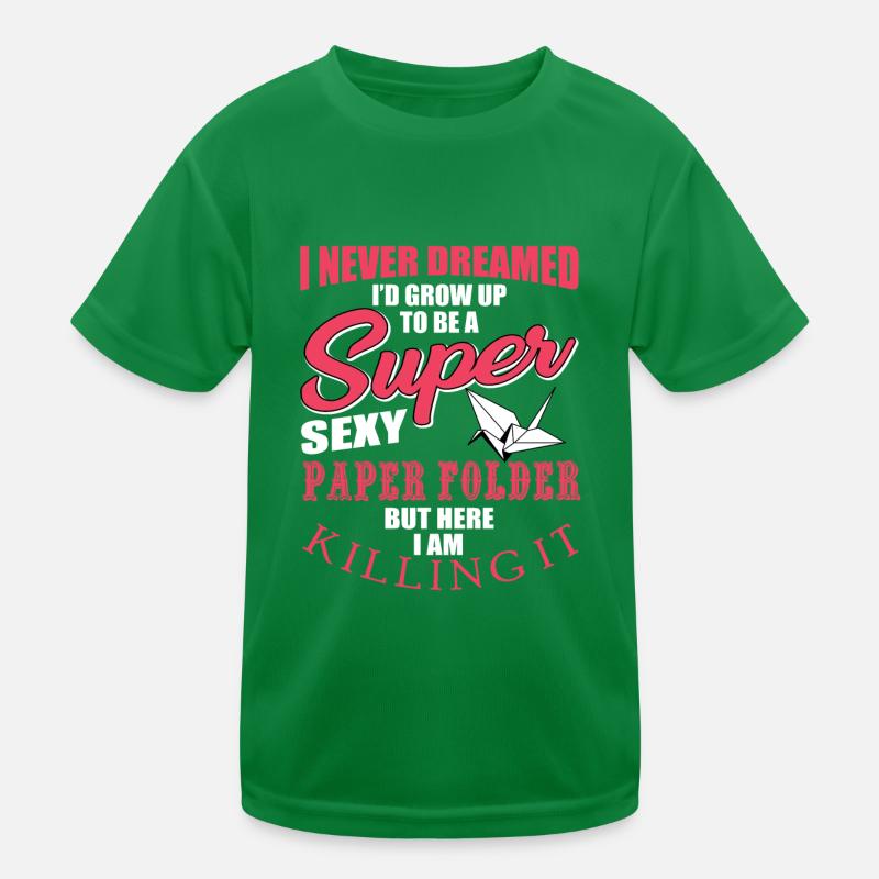 Paper Folding Kids Functional T-Shirt