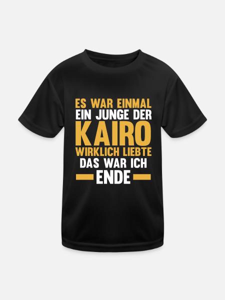 Es war einmal ein Junge der Kairo wirklich liebte - Kinder Funktions-T-Shirt - Schwarz - Vorne