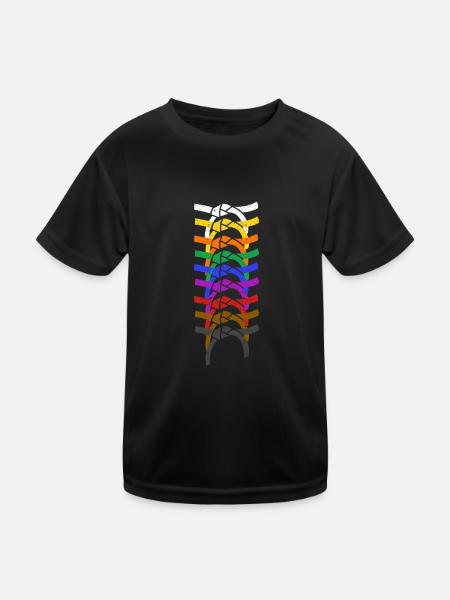 Karate Belt Japanese Martial Arts Martial Arts Martial Arts - Kids Functional T-Shirt - black - Front