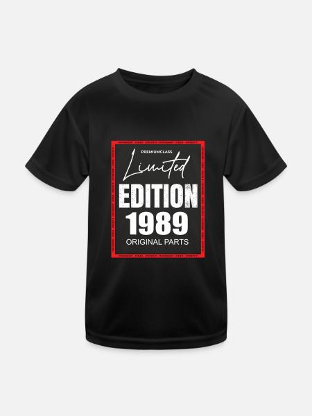 Édition limitée 1989 - T-shirt sport Enfant - noir - Devant