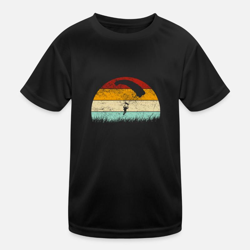 Paragliding Gleitschirmfliegen Paraglider Retro Kids Functional T-Shirt
