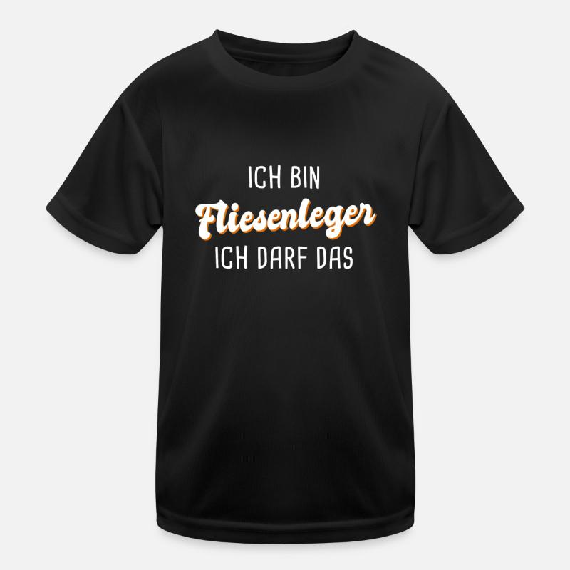 Fliesenleger Kinder Funktions-T-Shirt