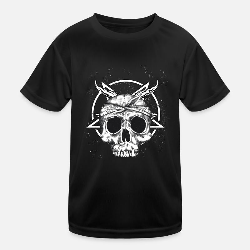 Occult Goth Grunge Gothic Punk Metal Kids Functional T-Shirt