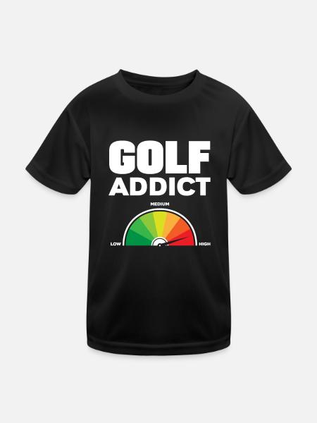 Golf Addict Golf Player Golfing Golf Course Golf B - Kinder Funktions-T-Shirt - Schwarz - Vorne