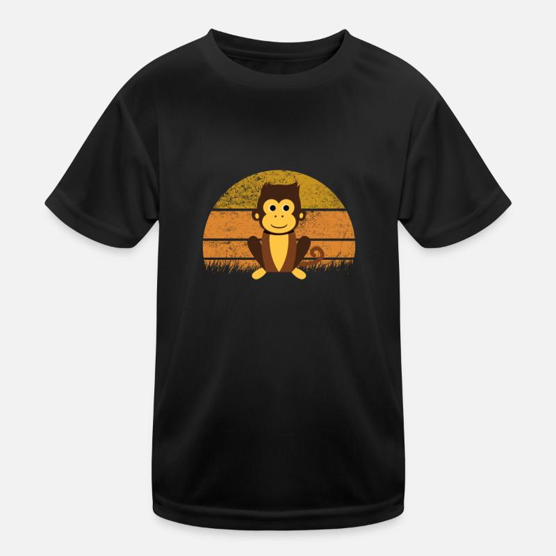 Monkey Retro Kids Functional T-Shirt