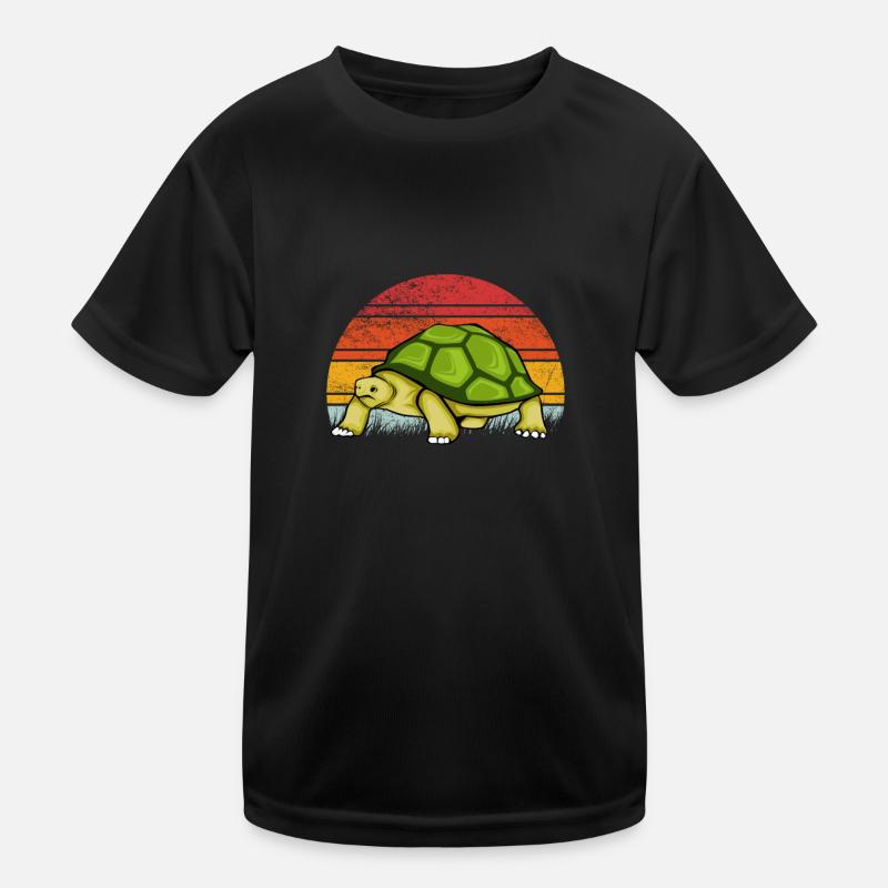 Turtle Retro Turtles Vintage Cartoon Kids Functional T-Shirt