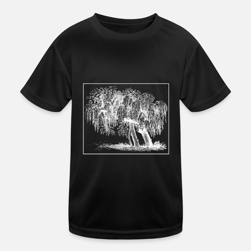 Baum - Kinder Funktions-T-Shirt - Schwarz