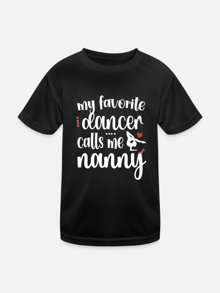 Fière danse nounou grand-mère par danseuse dansant nounou - T-shirt sport Enfant - noir - Devant