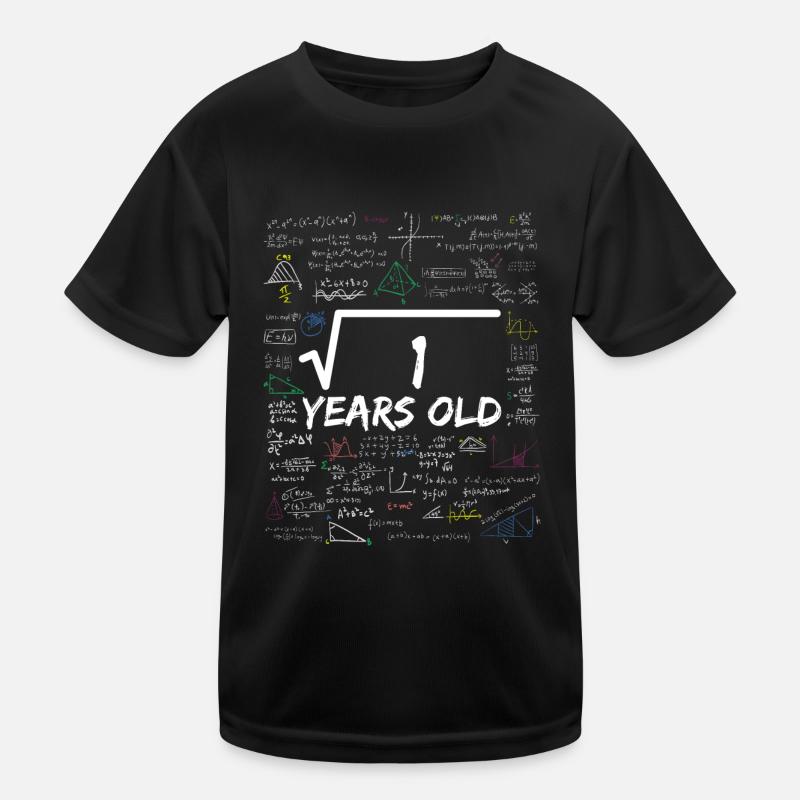 Square Root of 1 1ST Funny Math Birthday Kids Functional T-Shirt