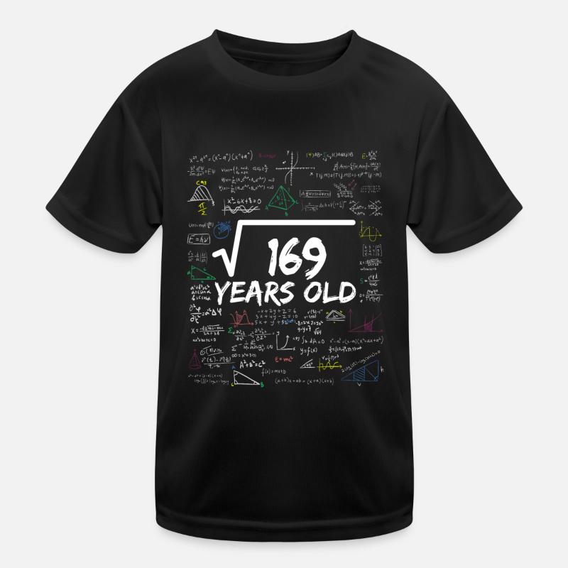 Square Root of 169 13TH Funny Math Birthday Kids Functional T-Shirt