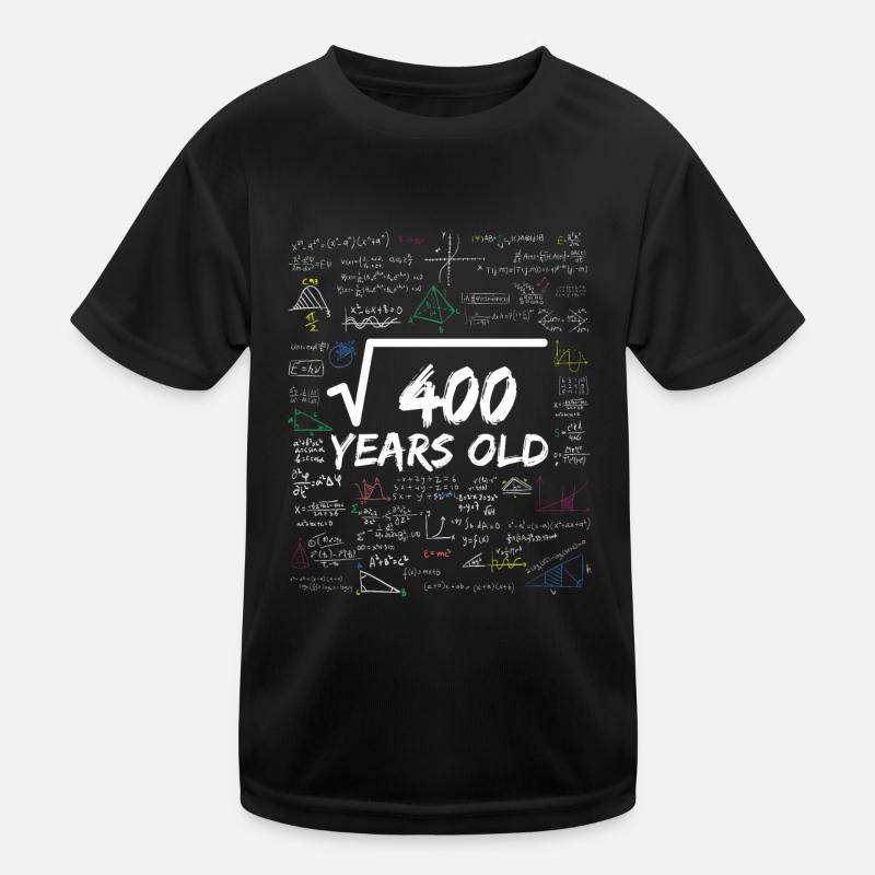 Square Root of 400 20TH Funny Math Birthday Kids Functional T-Shirt