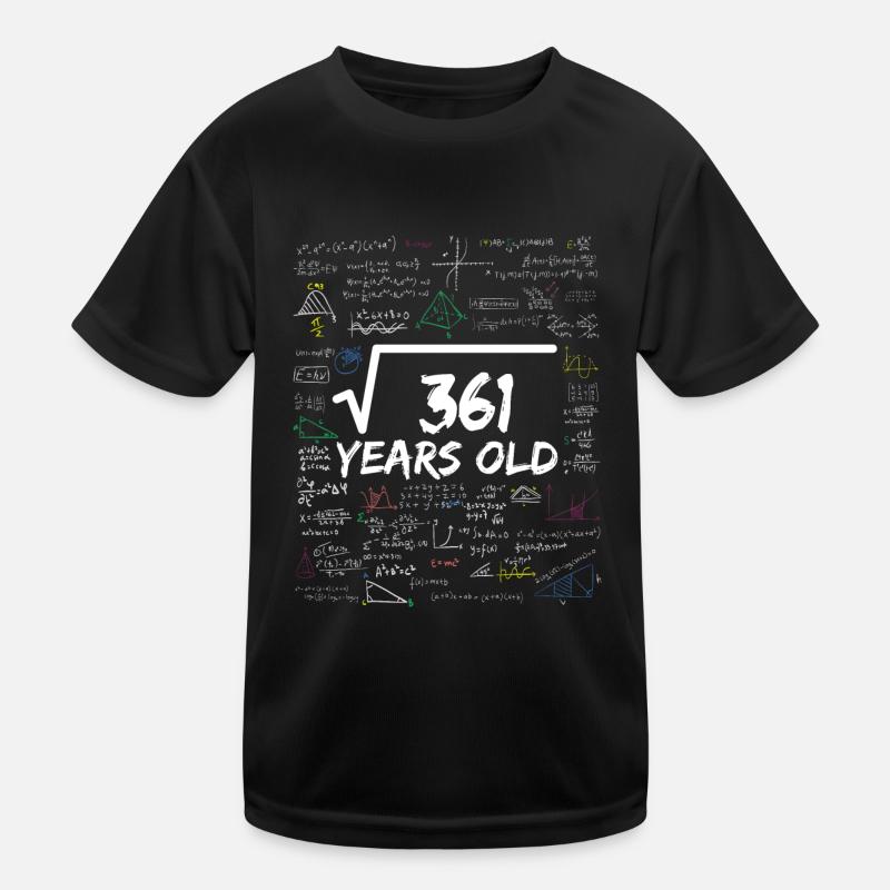 Square Root of 361 19TH Funny Math Birthday Kids Functional T-Shirt