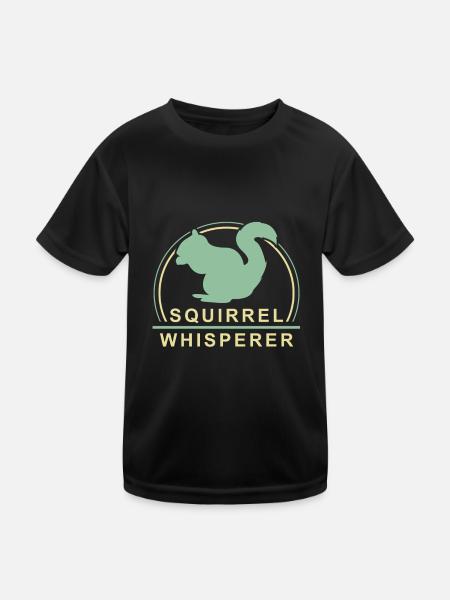 The Squirrel Whisperer - Kinder Funktions-T-Shirt - Schwarz - Vorne