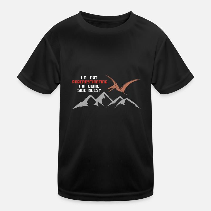 Im Not Procrastinating Im Doing Side Quests Kinder Funktions-T-Shirt