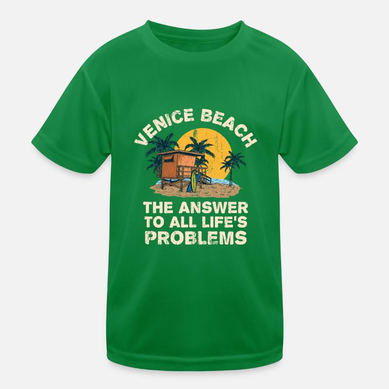 Venice Beach Answer To All Life's Problems Kids Functional T-Shirt