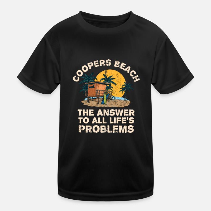Coopers Beach Answer To All Life's Problems Kids Functional T-Shirt