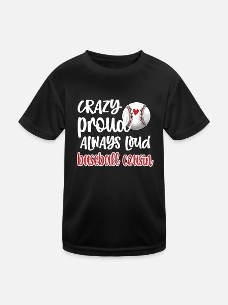Fier cousin de baseball joueur de baseball cousin - T-shirt sport Enfant - noir - Devant