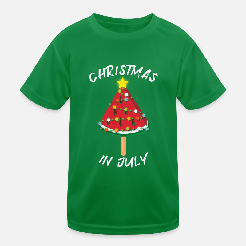 Beach Christmas Tree Watermelon July Summer 2022 Kinder Funktions-T-Shirt