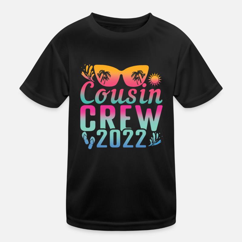 Cousin Crew Vacation 2022 Tropical Hello Summer Kids Functional T-Shirt