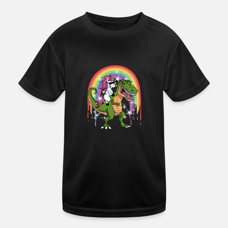 Unicorn Dinosaur Rainbow Galaxy - extinct Kids Functional T-Shirt