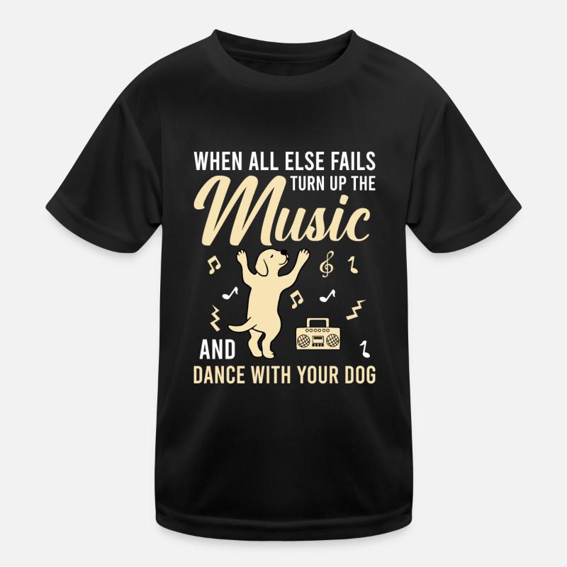 Dog lover dog four-legged dancing Kids Functional T-Shirt