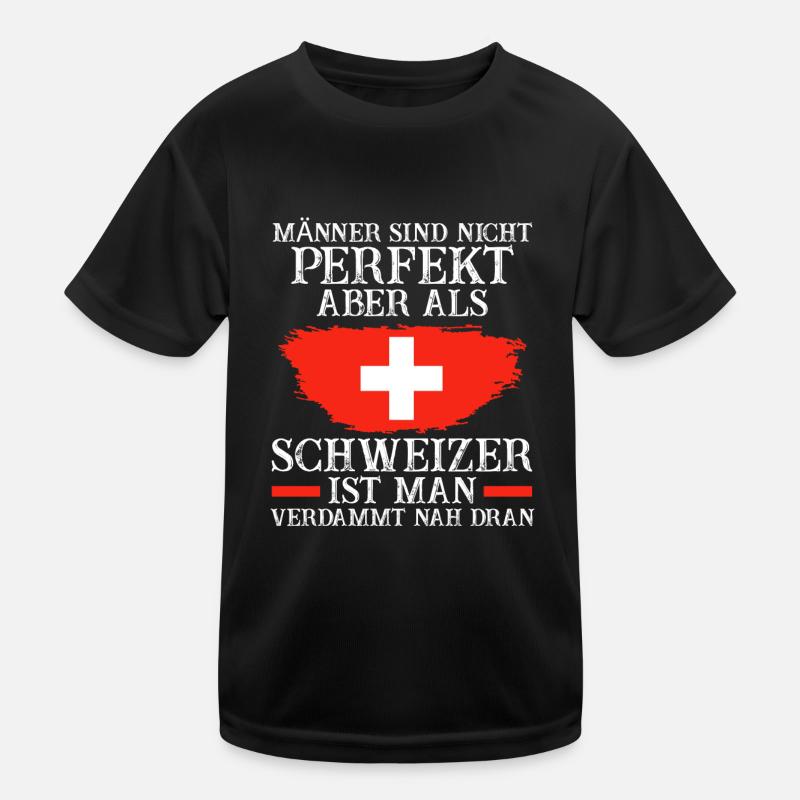 Schweiz Schweizer Kinder Funktions-T-Shirt