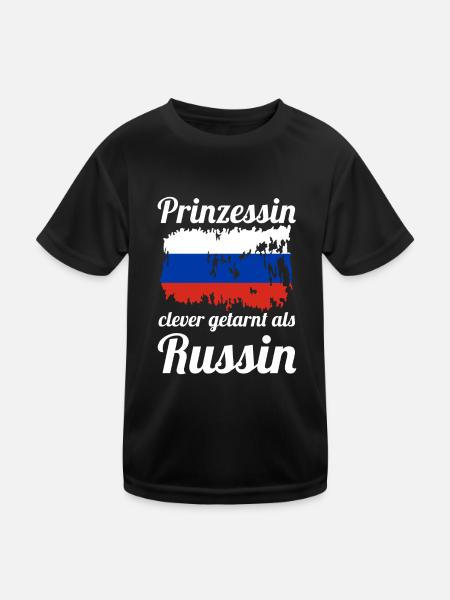Prinzessin Russen Russisches Russland - Kinder Funktions-T-Shirt - Schwarz - Vorne