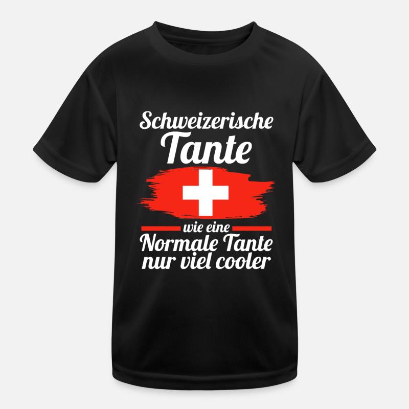 Schweizerin Tante Schweiz Kinder Funktions-T-Shirt