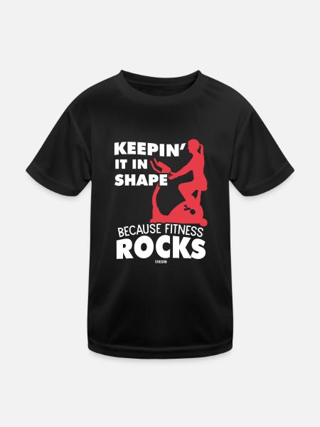 Sports Girls Woman Mother Lose Weight - Kids Functional T-Shirt - black - Front