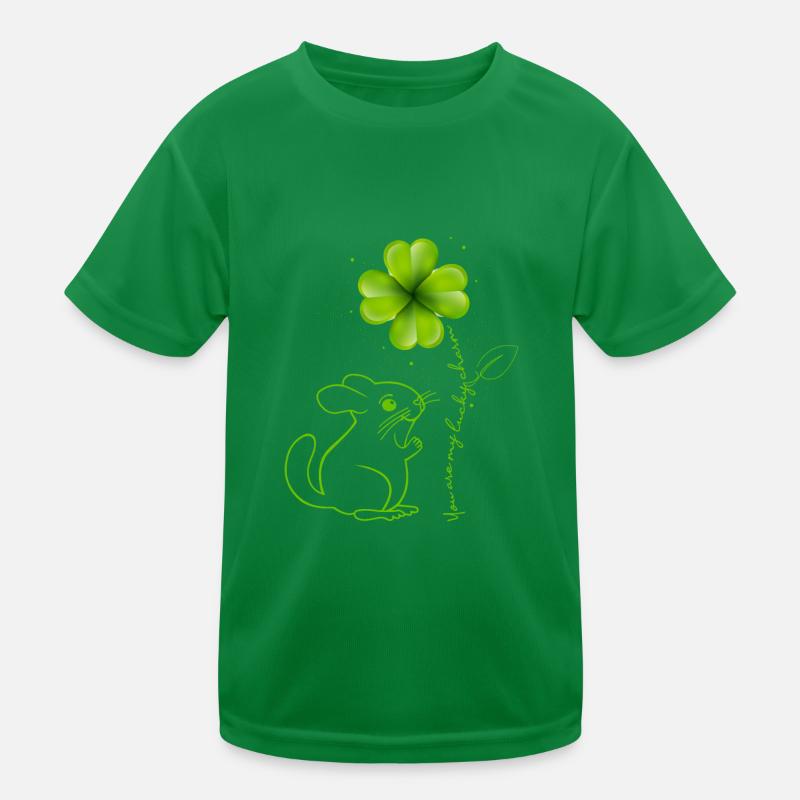 Sie sind mein Glücksbringer Chinchilla Kleeblatt Kinder Funktions-T-Shirt