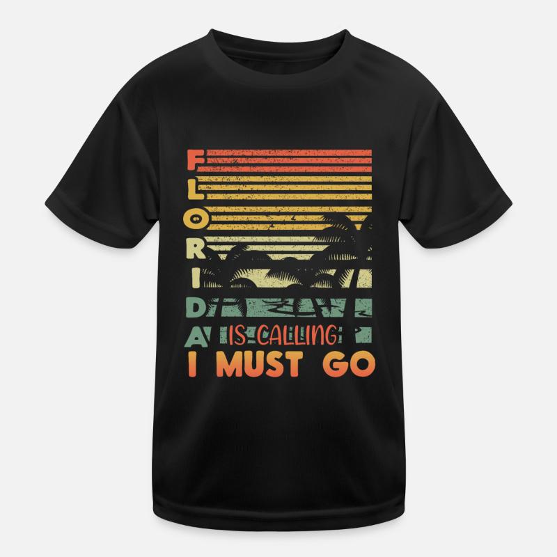 Retro Florida Vacation 2022 Tropical Hello Summer Kinder Funktions-T-Shirt