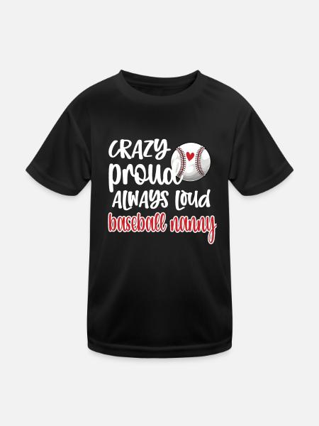 Nanny Grandma From Baseball Player Baseball Nanny - Kids Functional T-Shirt - black - Front