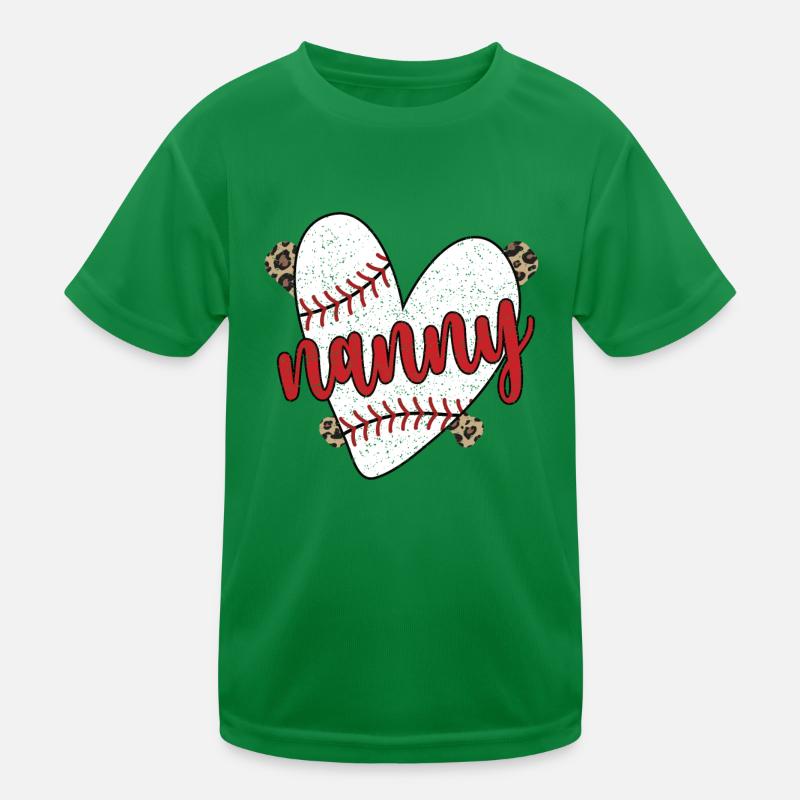 Nanny Oma Eines Baseballspieler Baseball Nanny Kinder Funktions-T-Shirt