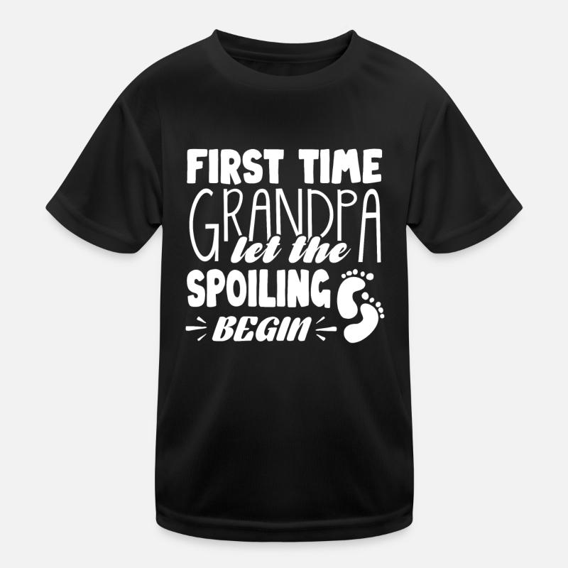 Grandpa for the first time Kids Functional T-Shirt