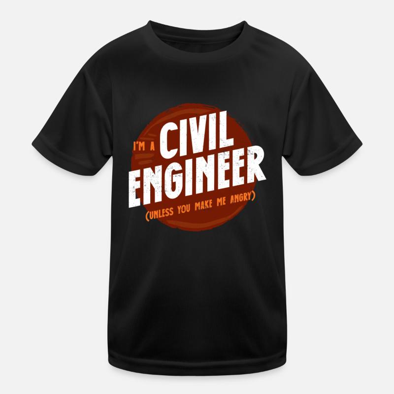 Ich Bin Ein Bauingenieur Kinder Funktions-T-Shirt