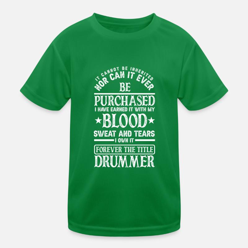 Drums Drummer Gift Kids Functional T-Shirt