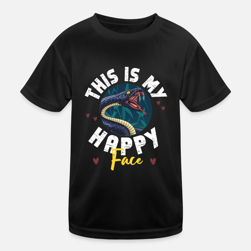 Snake Serpent This Is My Happy Kids Functional T-Shirt