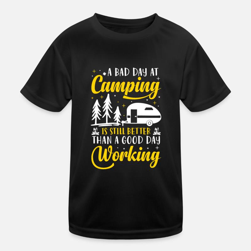 A bad day camping - Camper motorhome Kids Functional T-Shirt