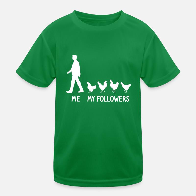 Ich Meine Follower Hühner Chicken Züchter Eier Kinder Funktions-T-Shirt