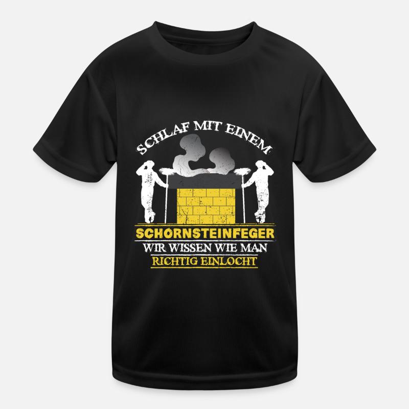Schornsteinfeger Schlaf mit einem Kaminkehrer Kinder Funktions-T-Shirt