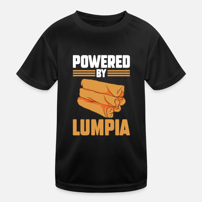 Powered By Lumpia Kinder Funktions-T-Shirt